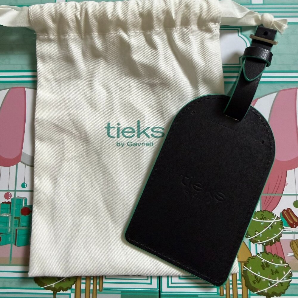 TIEKS BY GAVRIELI MATTE BLACK LEATHER LUGGAGE NEW IN TOTE